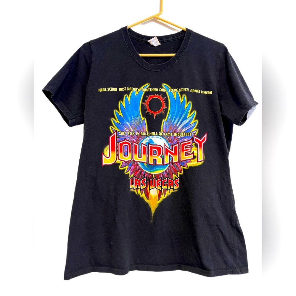 Journey Tour t shirt 2017 Las Vegas Hard Rock The Joint Staff tshirt Sz L